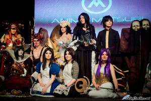 A portion of the winners in the Anime Matsuri Cosplay Contest 2012.